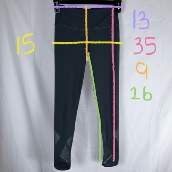 Victoria’s Secret Leggings Knockout Mesh Scalloped Edged Ankle Sports Leggings - Picture 4 of 13